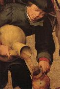 BRUEGEL, Pieter the Elder Details of Peasant Wedding Feast Sweden oil painting artist